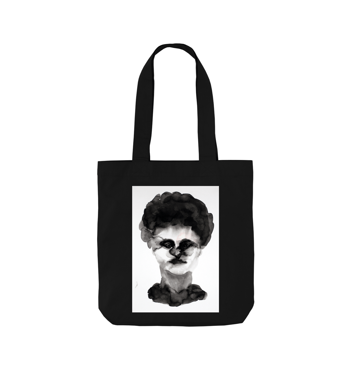 Black Printed Bag Front