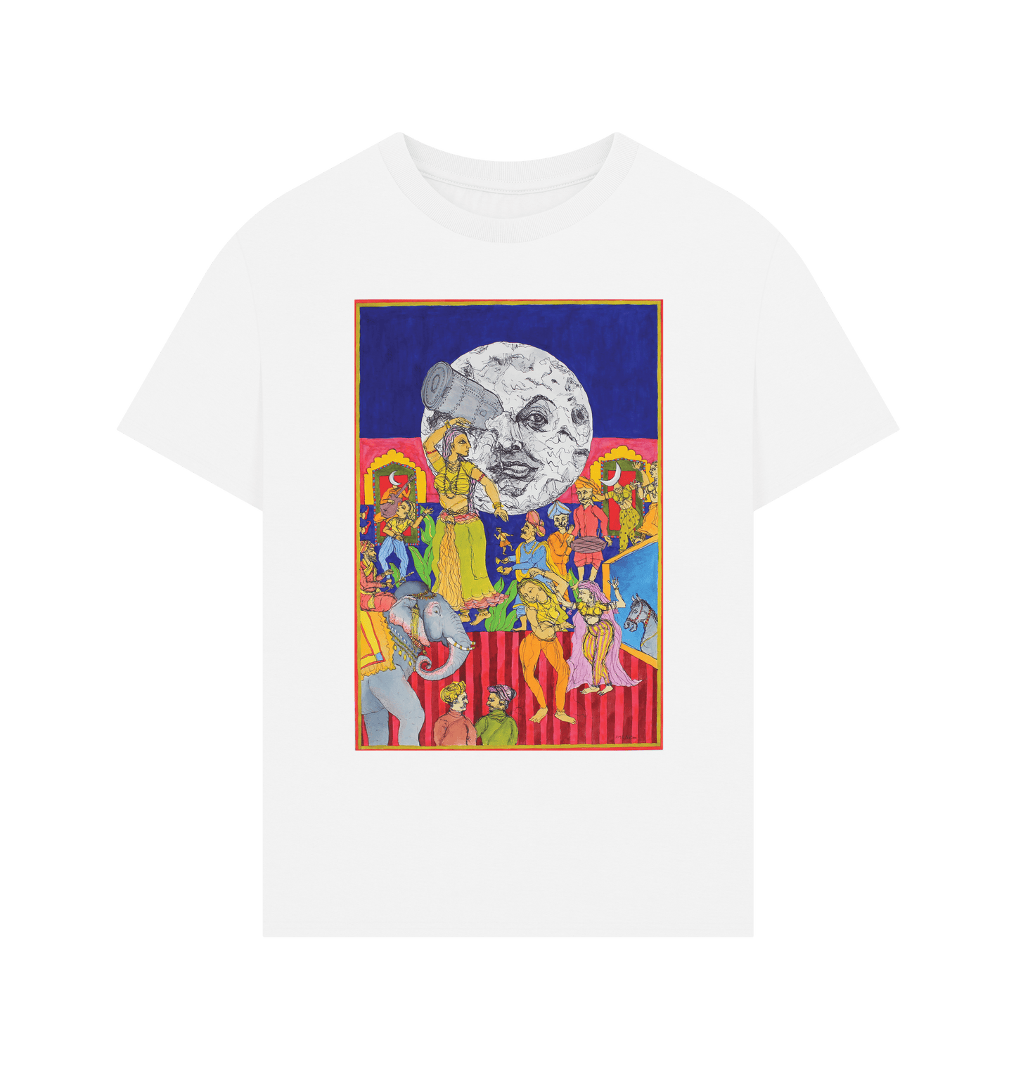 White Printed T-shirt Front