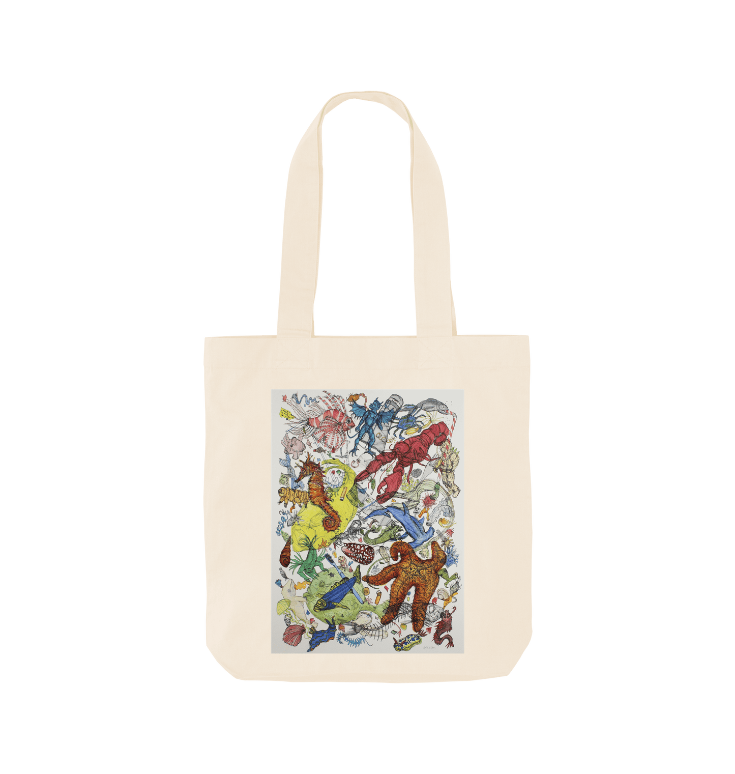 Natural Printed Bag Front