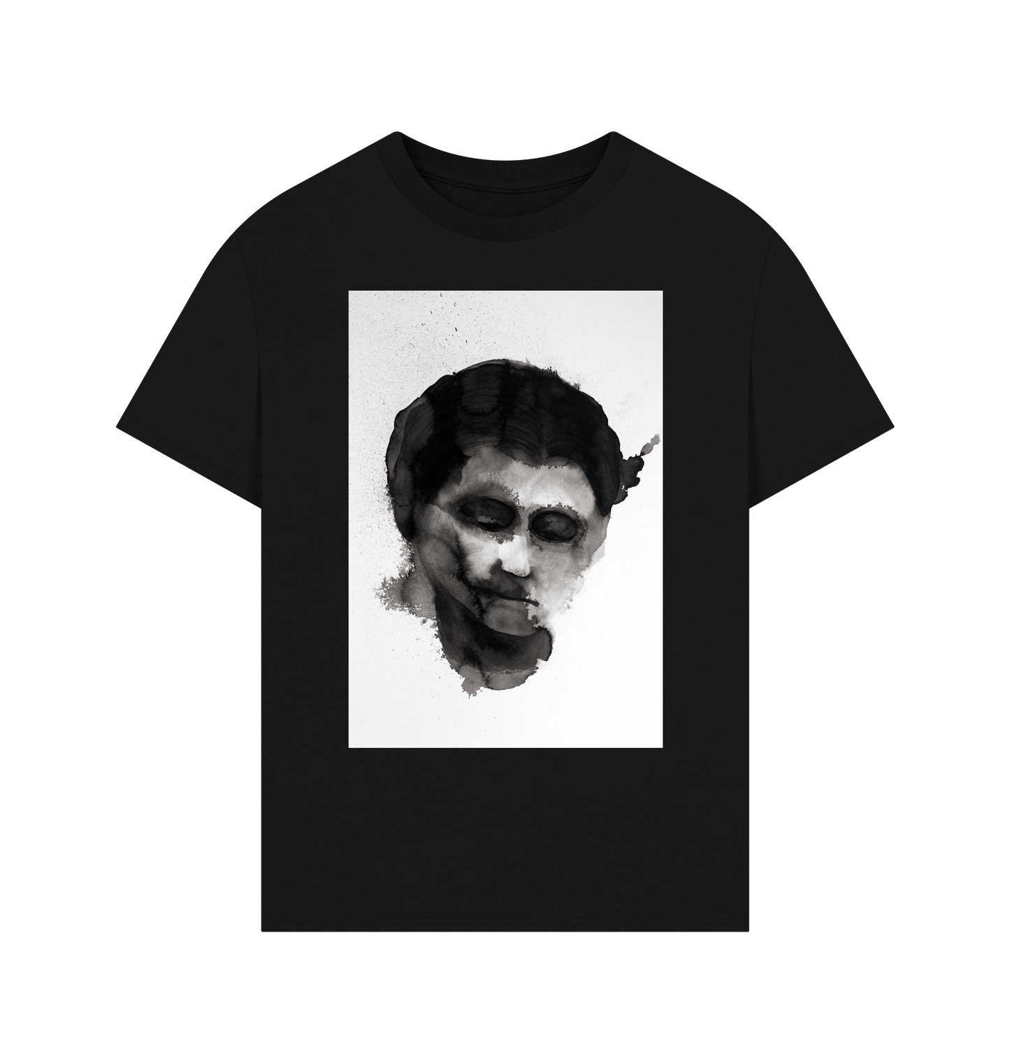 Black Printed T-shirt Front
