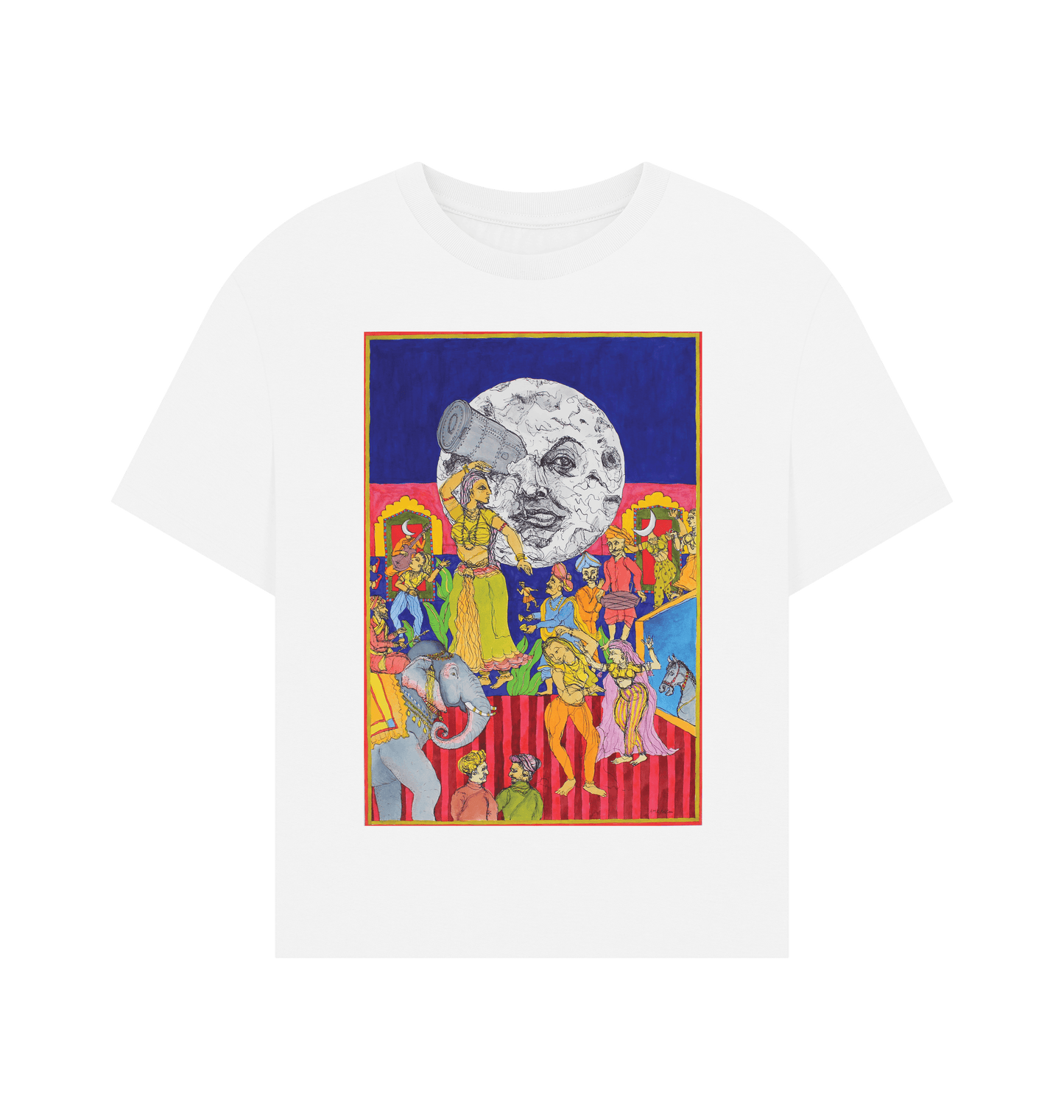 White Printed T-shirt Front