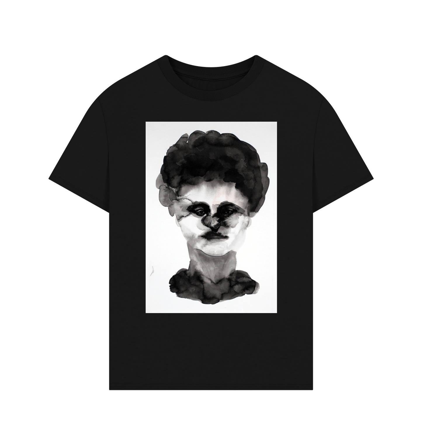 Black Printed T-shirt Front