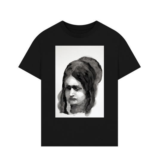 Black Printed T-shirt Front