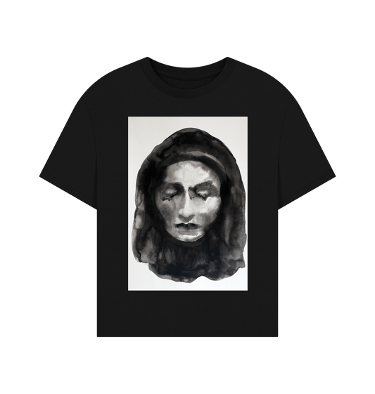 Black Printed T-shirt Front