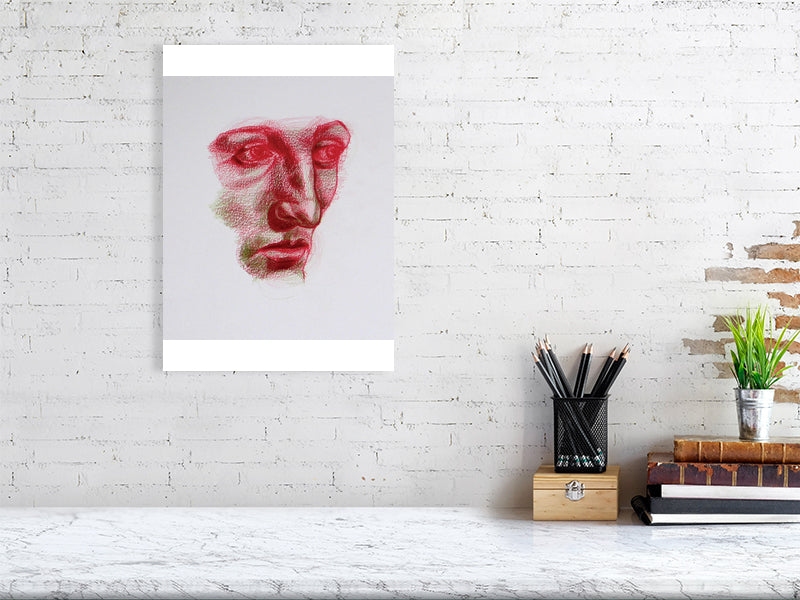 Fragment Study 6 Giclée print A3 size by Maria Pelton showing human emotions and fragments of memory inspired by Renaissance paintings