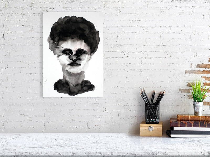 Harriet Esther Victorian portrait Giclée print A3 size by Maria Pelton showing expressive face inspired by Victorian photography