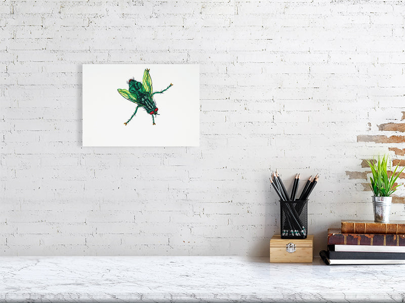 Bug Vivienne Giclée print A4 size by Maria Pelton showing insect character with personality inspired by wonder