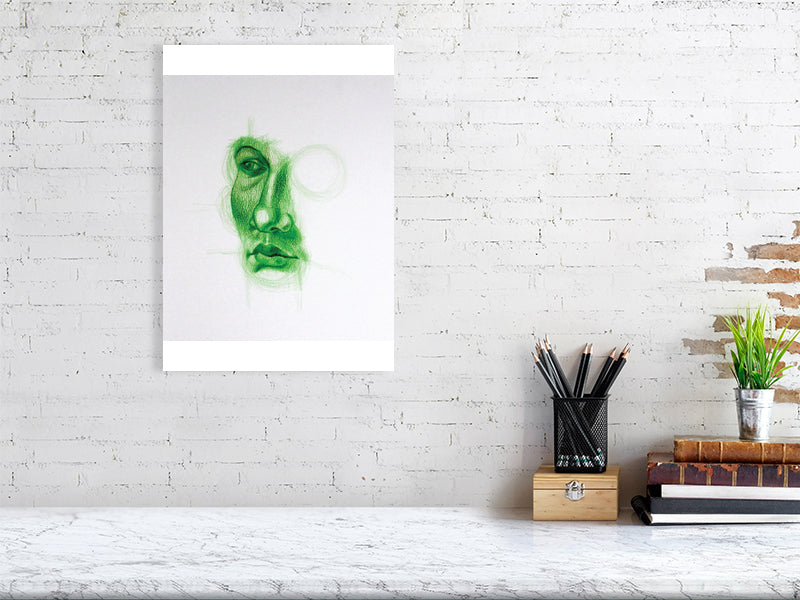Fragment Study 3 Giclée print A3 size by Maria Pelton showing human emotions and fragments of memory inspired by Renaissance paintings