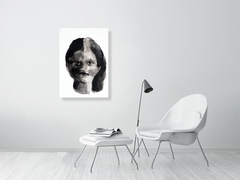 Genevieve Isabella Victorian portrait Giclée print A1 size by Maria Pelton showing expressive face inspired by Victorian photography