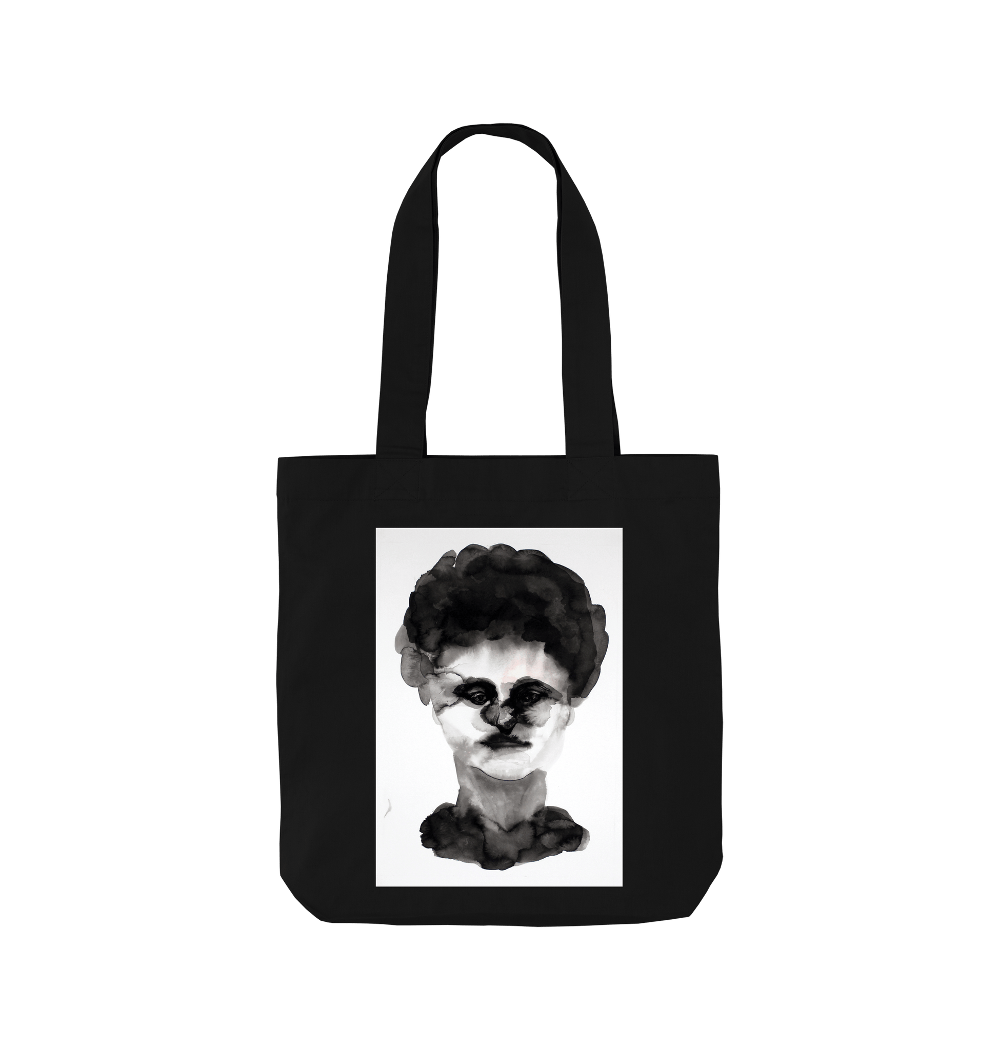 Black Printed Bag Front