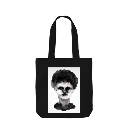 Black Printed Bag Front