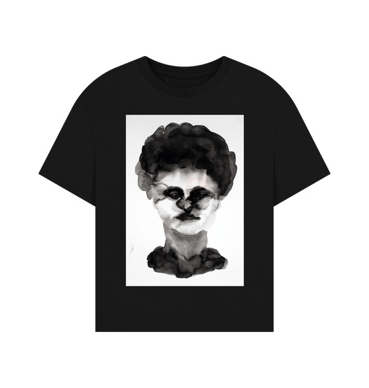 Black Printed T-shirt Front