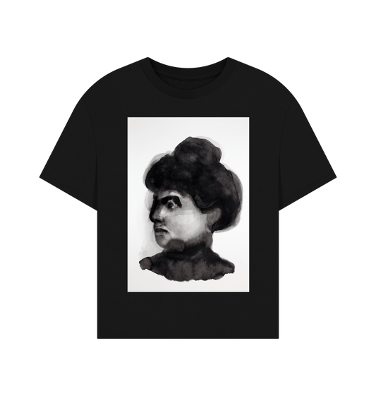 Black Printed T-shirt Front