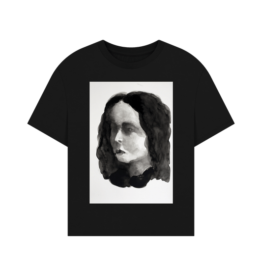Black Printed T-shirt Front
