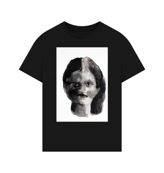 Black Printed T-shirt Front