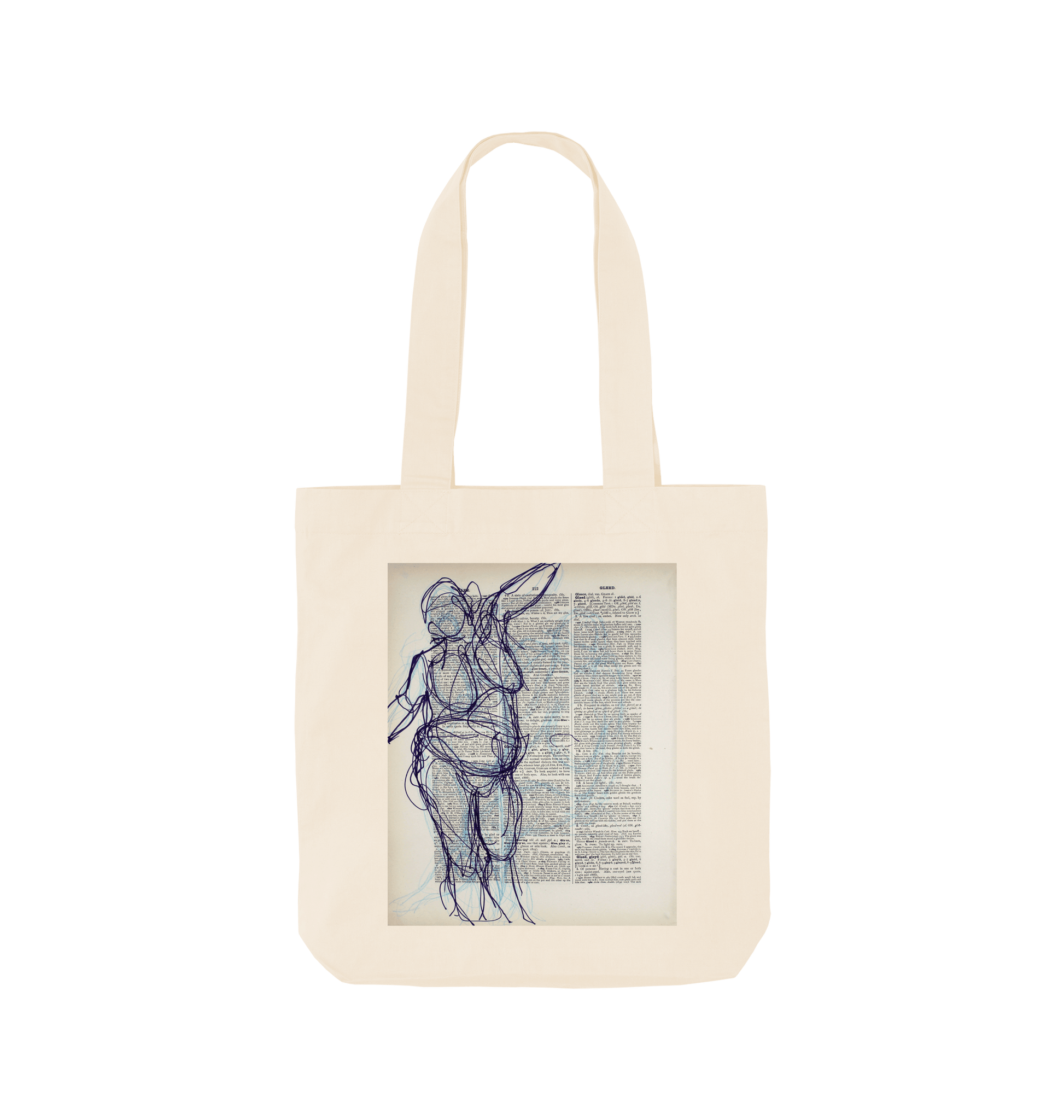 Natural Printed Bag Front