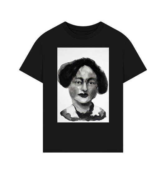 Black Printed T-shirt Front