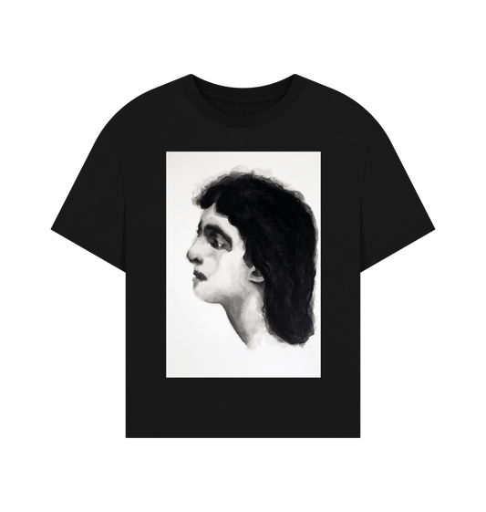 Black Printed T-shirt Front