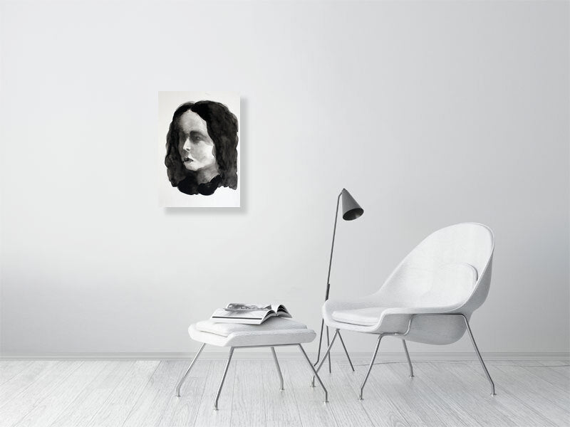 Alice Wonder Victorian portrait Giclée print A2 size by Maria Pelton showing expressive face inspired by Victorian photography