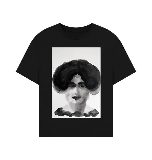 Black Printed T-shirt Front