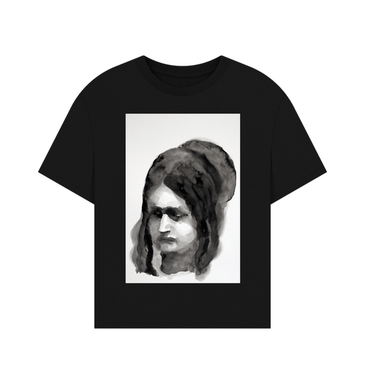 Black Printed T-shirt Front