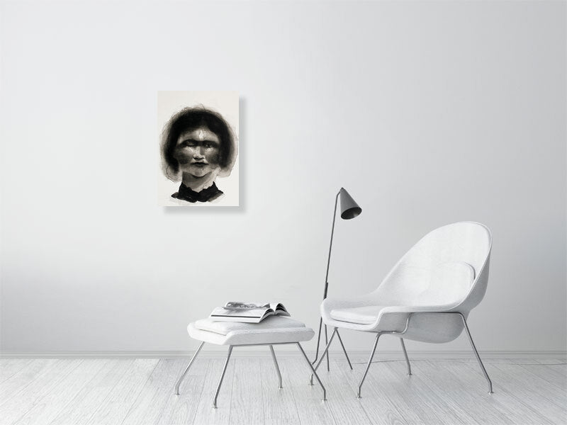 Matilda Florence Victorian portrait Giclée print A2 size by Maria Pelton showing expressive face inspired by Victorian photography