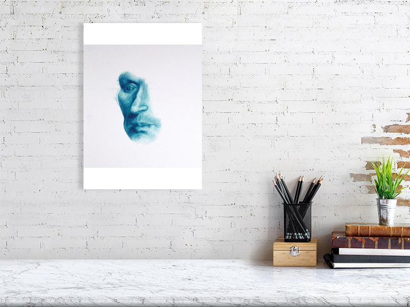 Fragment Study 2 Giclée print A4 size by Maria Pelton showing human emotions and fragments of memory inspired by Renaissance paintings