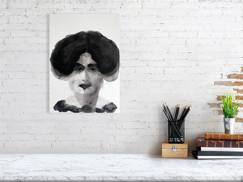 Beatrice Louisa Victorian portrait  Giclée print A3 size by Maria Pelton showing expressive face inspired by Victorian photography