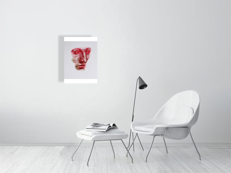 Fragment Study 6 Giclée print A2 size by Maria Pelton showing human emotions and fragments of memory inspired by Renaissance paintings