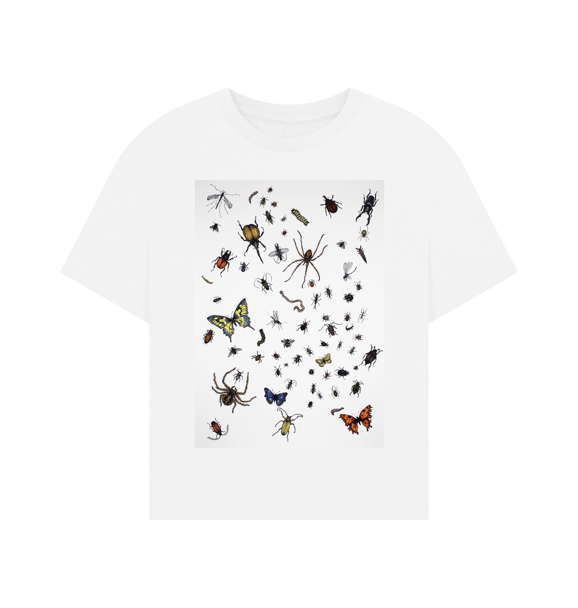 White Printed T-shirt Front