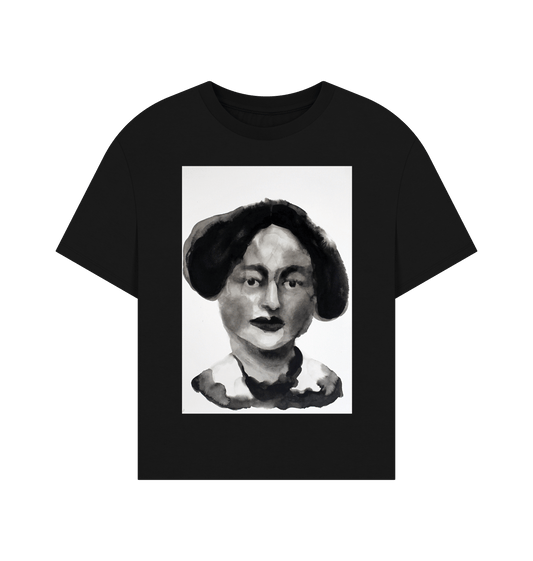 Black Printed T-shirt Front