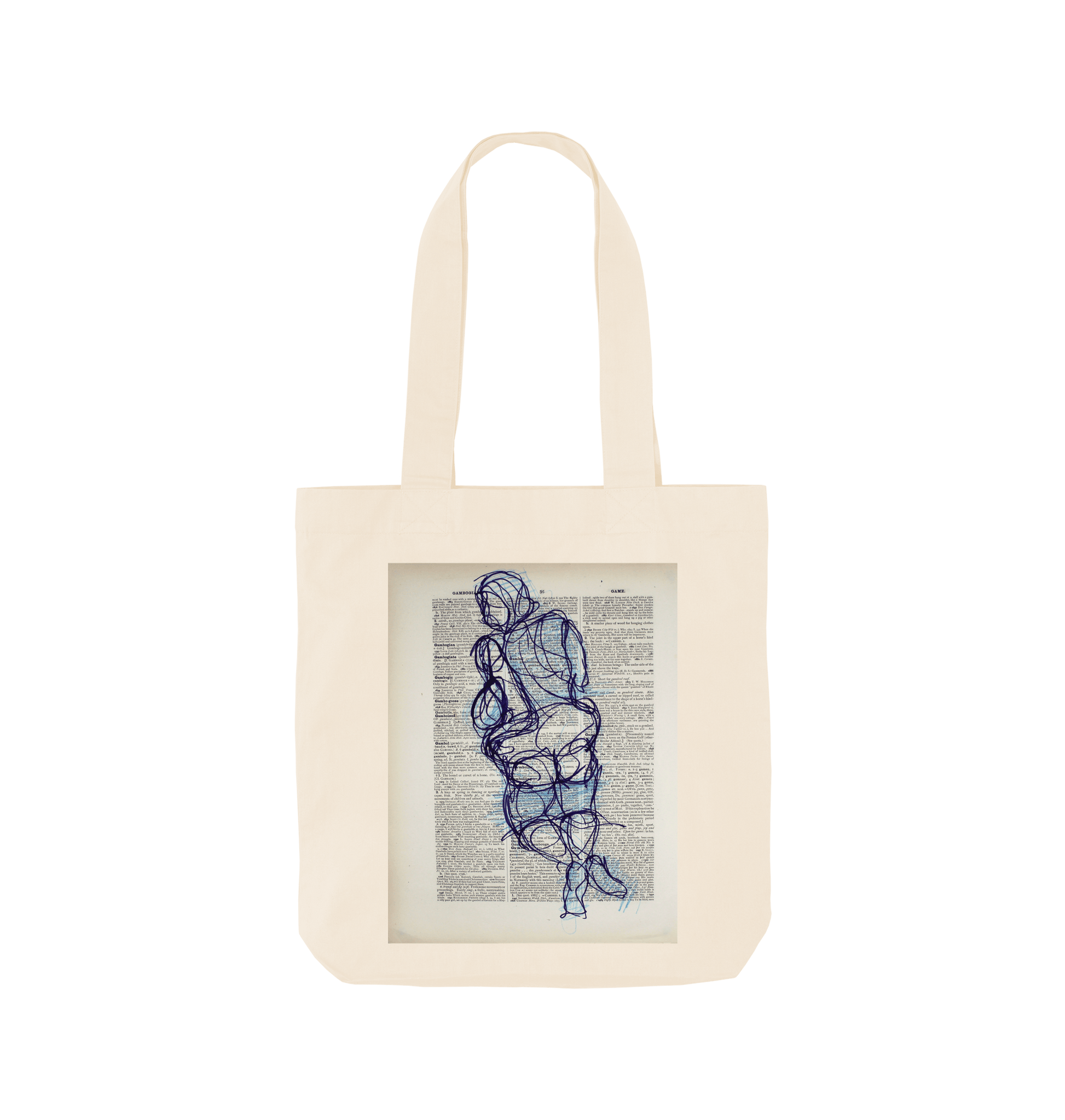 Natural Printed Bag Front