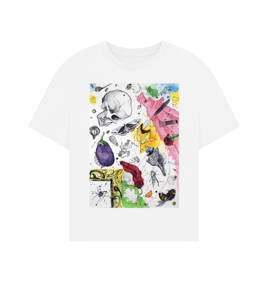 White Printed T-shirt Front