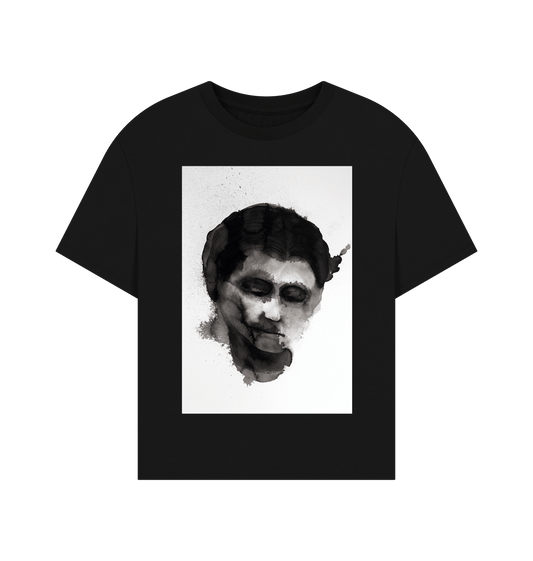 Black Printed T-shirt Front