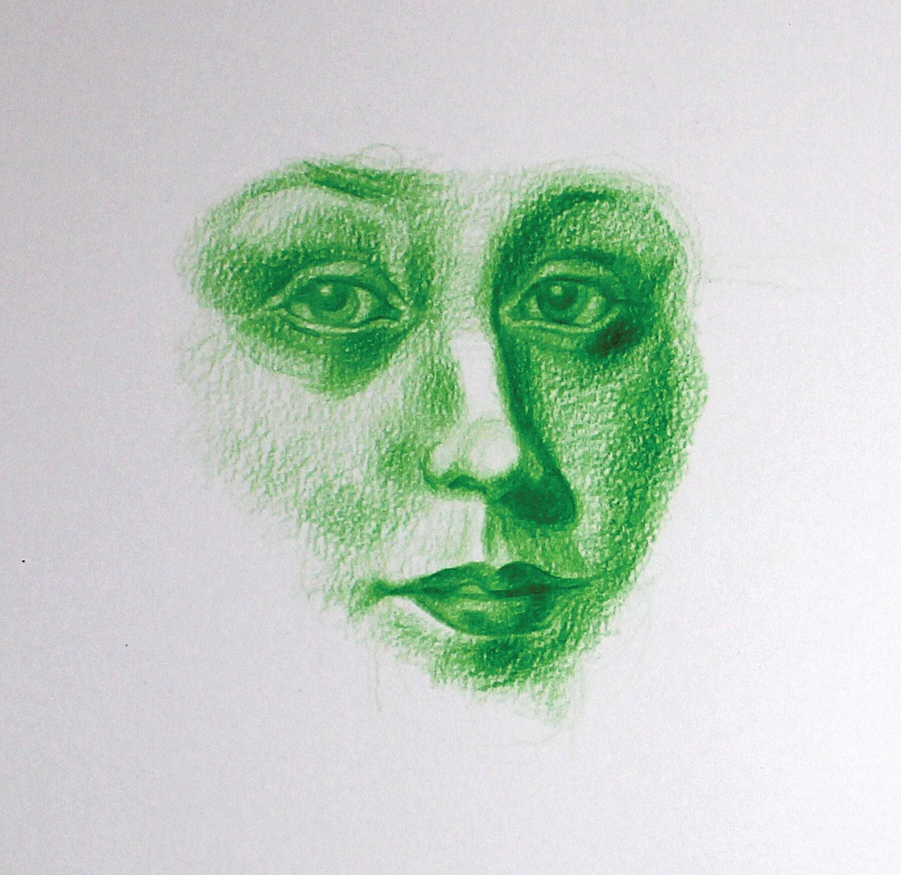Fragment Study 5 original artwork by Maria Pelton showing human emotions and fragments of memory inspired by Renaissance paintings