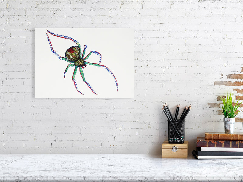 Bug Amadeus Giclée print A3 size by Maria Pelton showing insect character with personality inspired by wonder