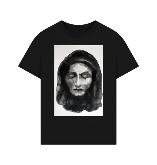 Black Printed T-shirt Front