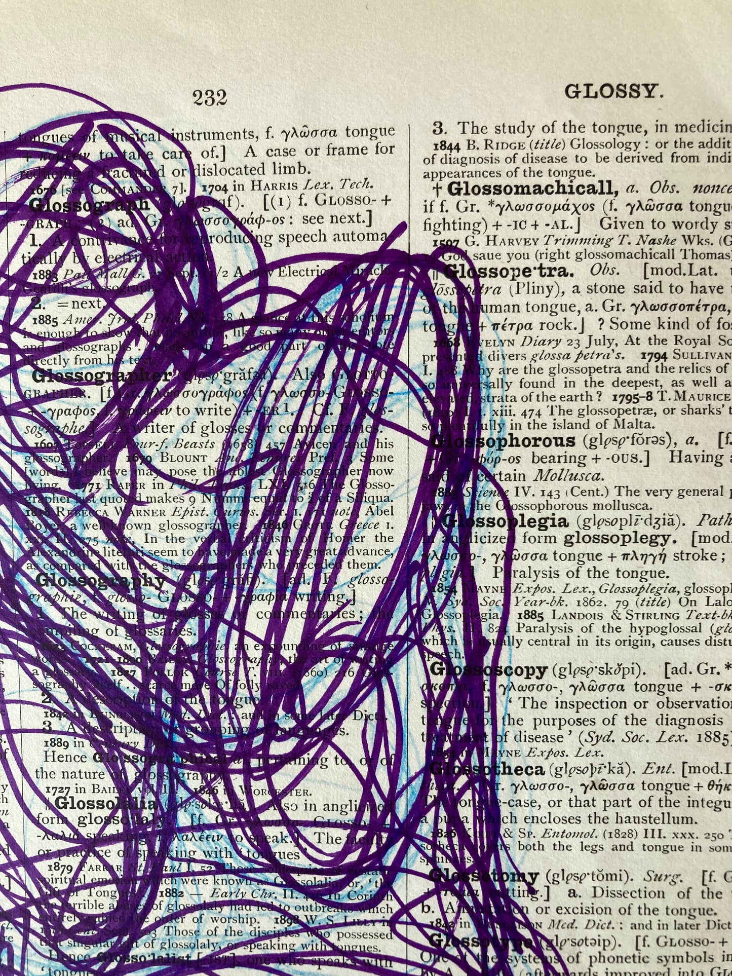 Glossful Glory | Ink & pencil on paper