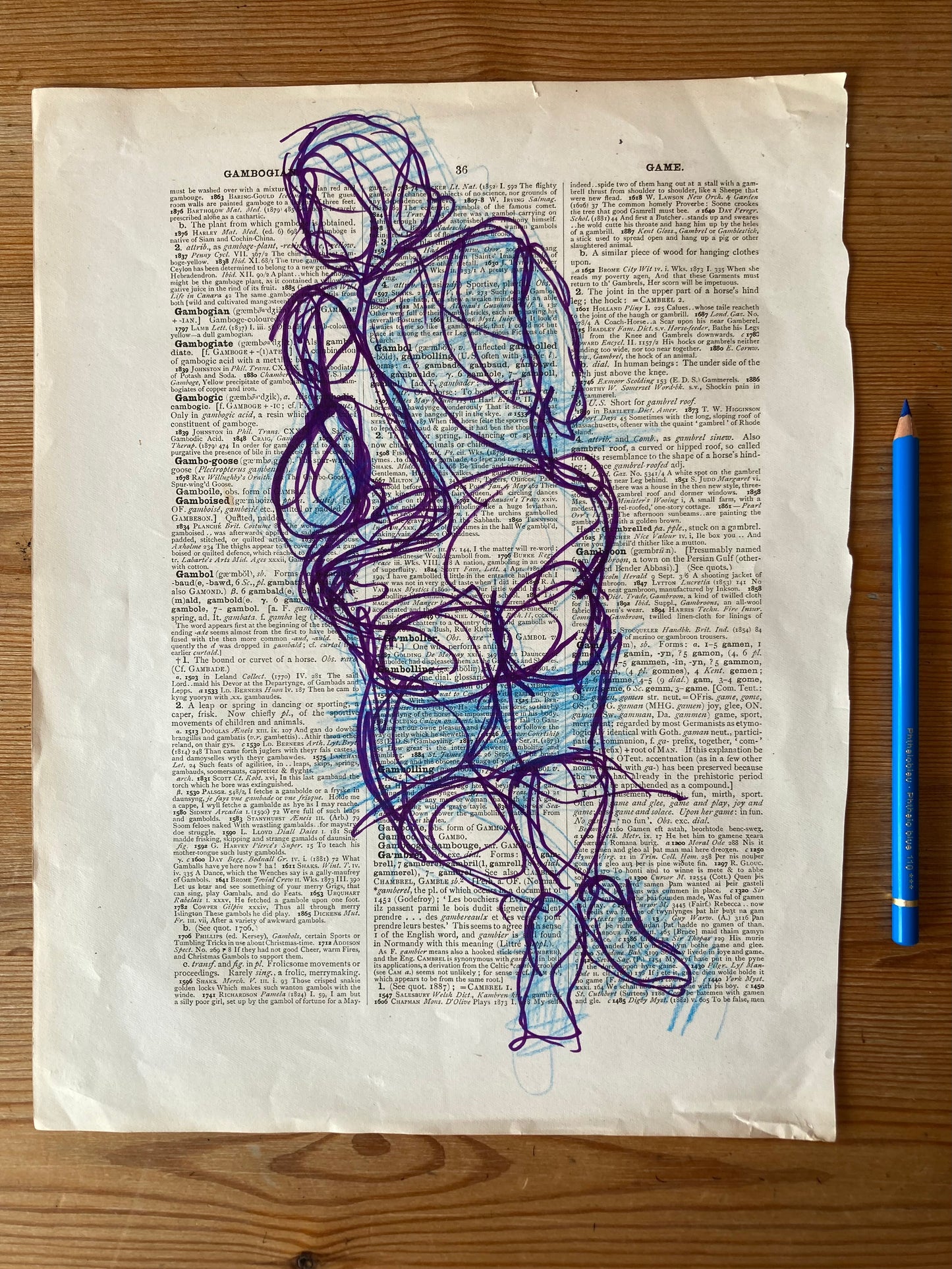 Game of Gambogian | Ink & pencil on paper