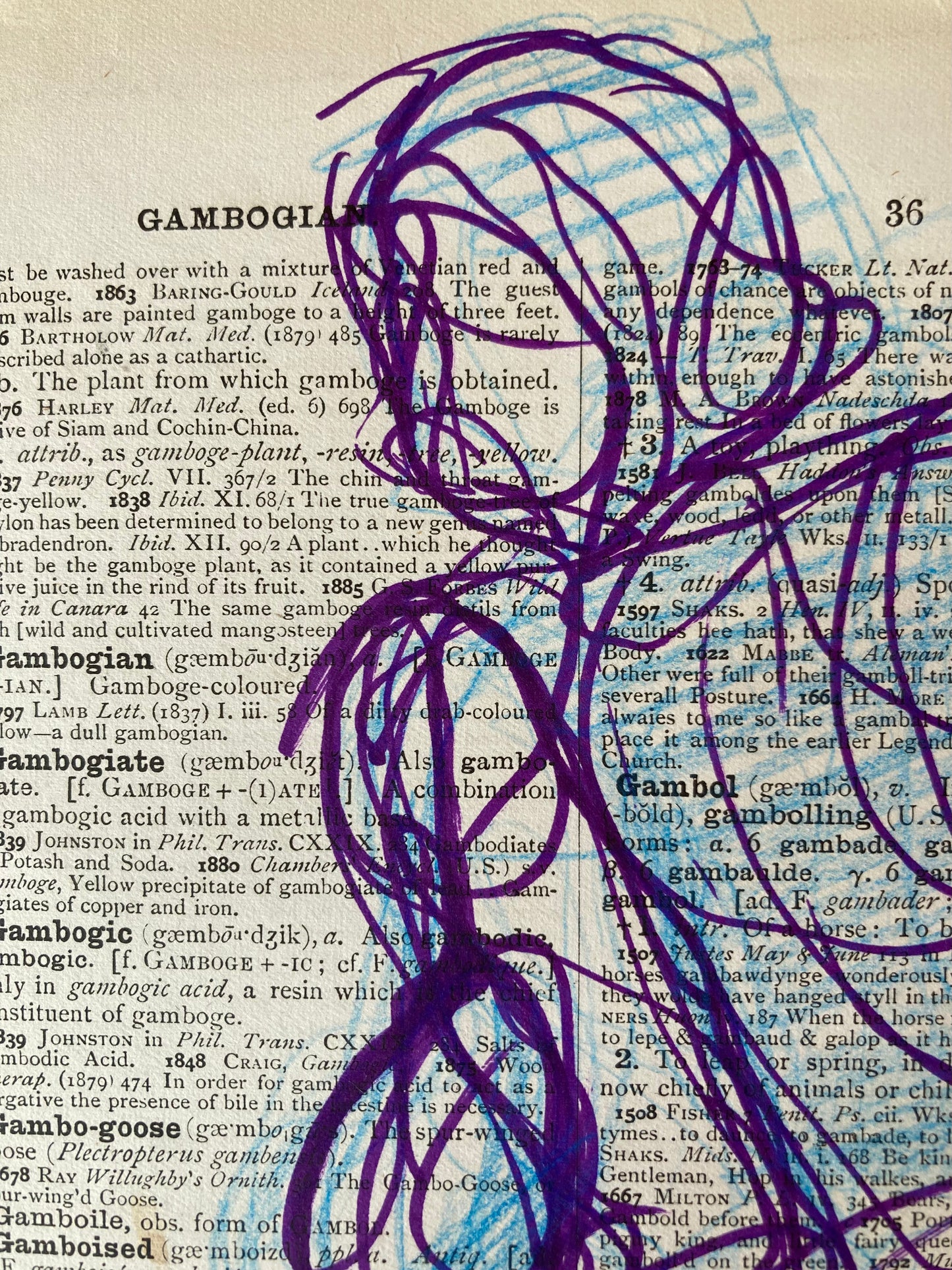 Game of Gambogian | Ink & pencil on paper