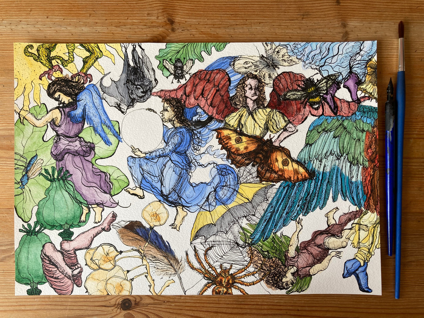 Ascent and Descent | Ink & watercolour on paper