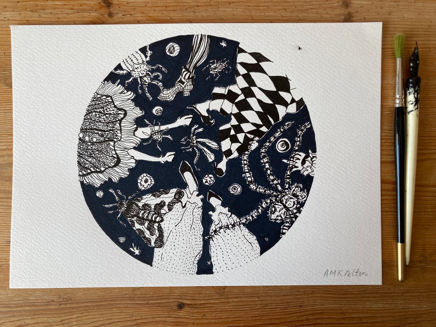Ballroom Toes | Ink on paper