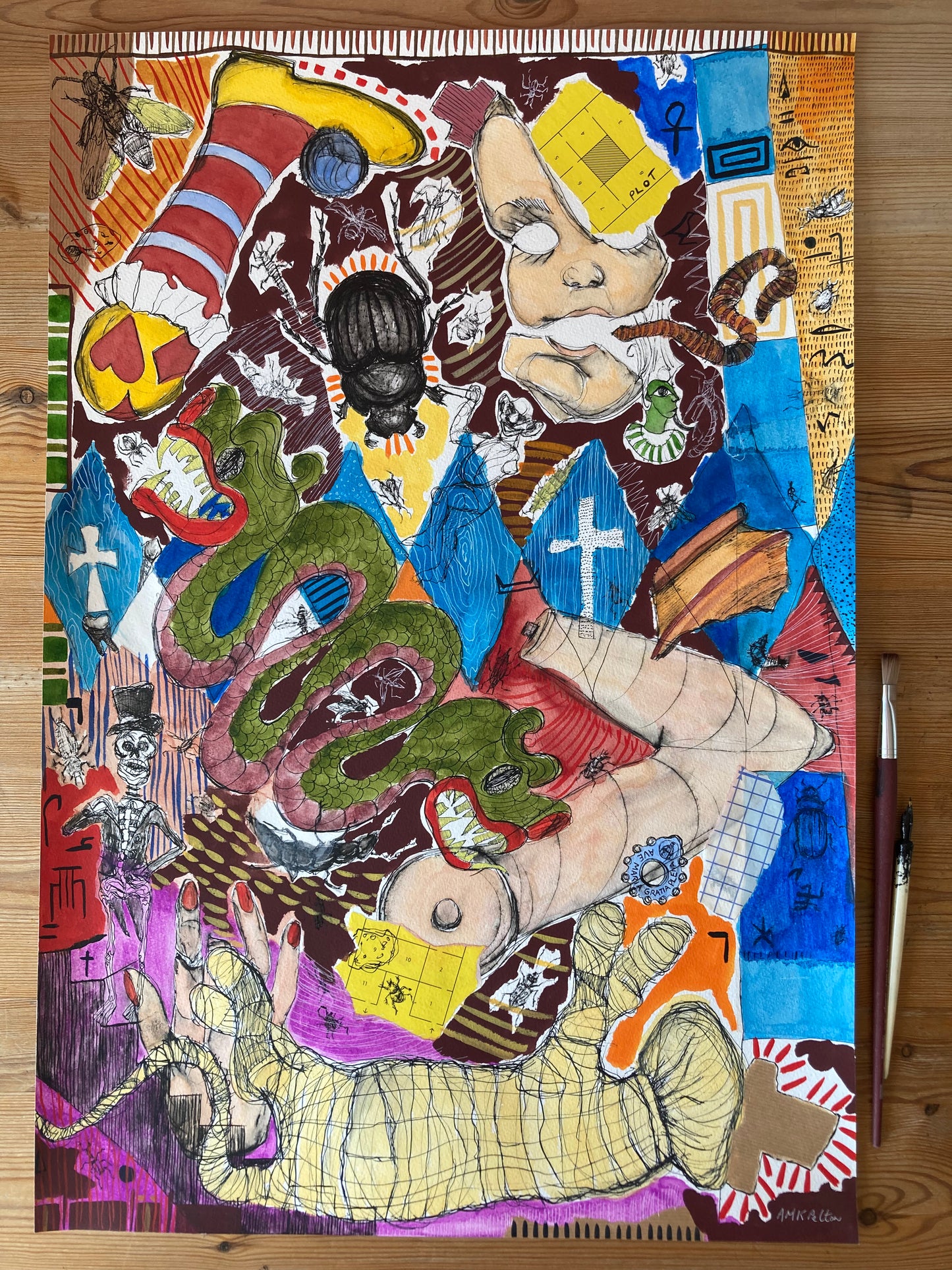 Circus of life 01 | Ink & watercolour on paper