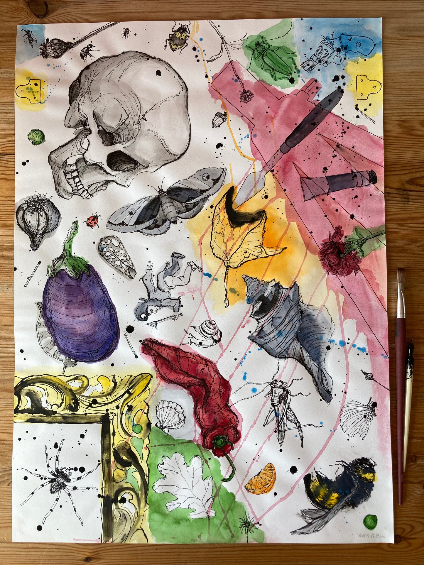 Combination future | Ink & watercolour on paper