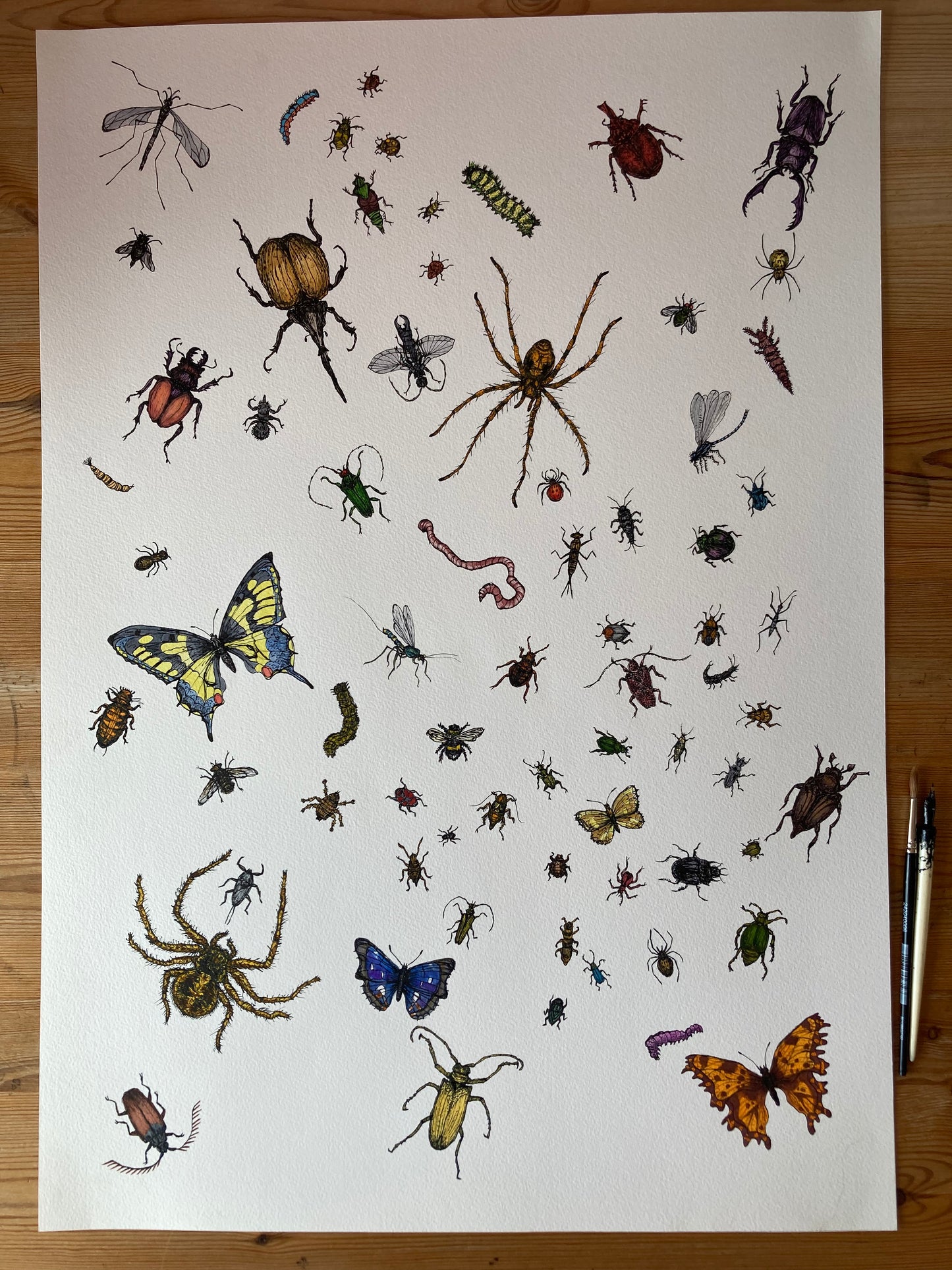 Morning commute | Ink & watercolour on paper