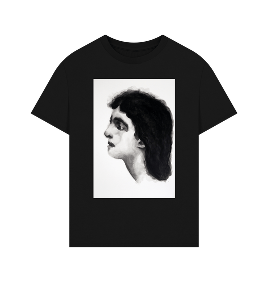 Black Printed T-shirt Front