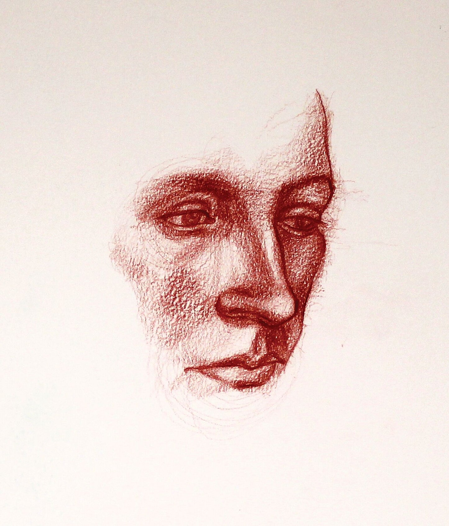 Fragment Study 4 original artwork by Maria Pelton showing human emotions and fragments of memory inspired by Renaissance paintings