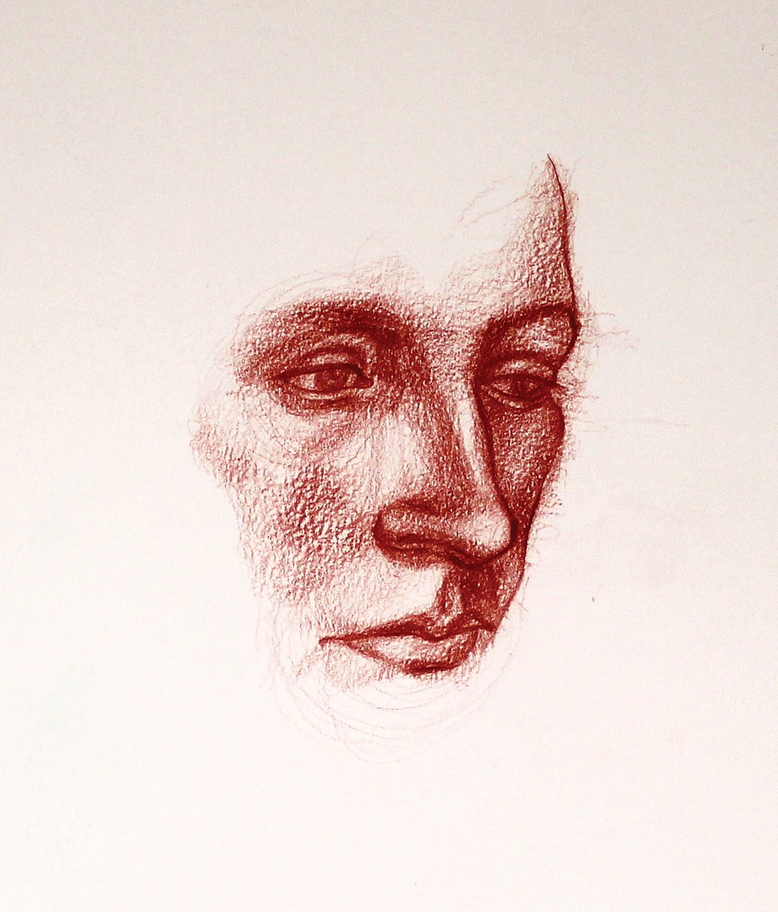 Fragment Study 4 original artwork by Maria Pelton showing human emotions and fragments of memory inspired by Renaissance paintings