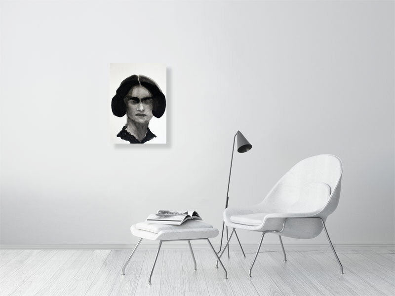 Margaret Lavinia  Victorian portrait Giclée print A2 size by Maria Pelton showing expressive face inspired by Victorian photography