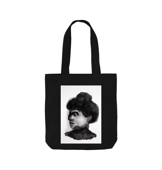 Black Printed Bag Front